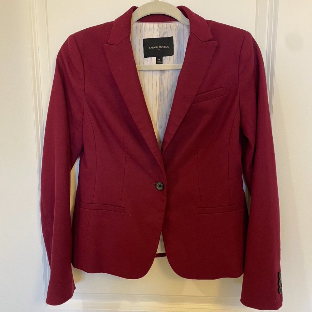Banana Republic Maroon Blazer | Size 0